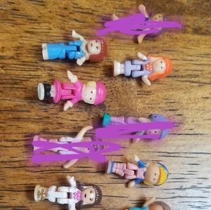 LOT of 9 Polly Pocket Dolls VINTAGE